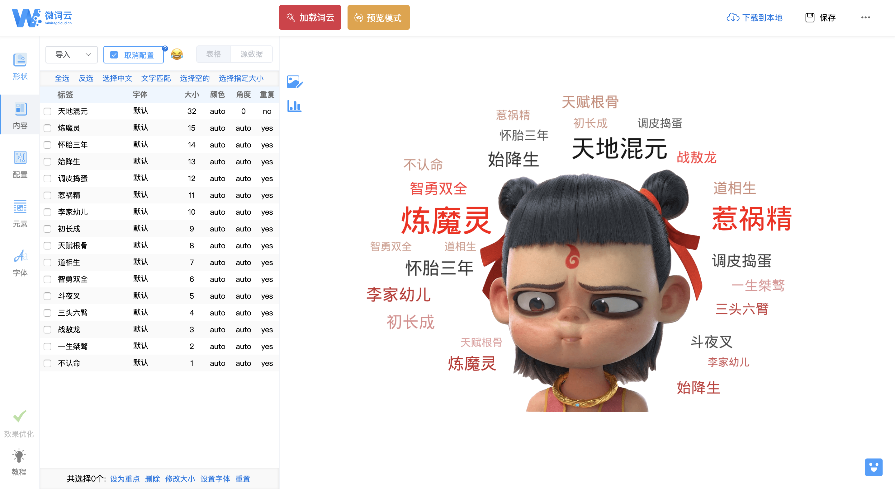 5G 词云图 词云生成 微词云
